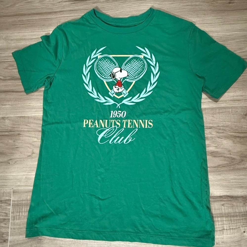 Peanuts Green children's short-sleeved T-shirt, size XL